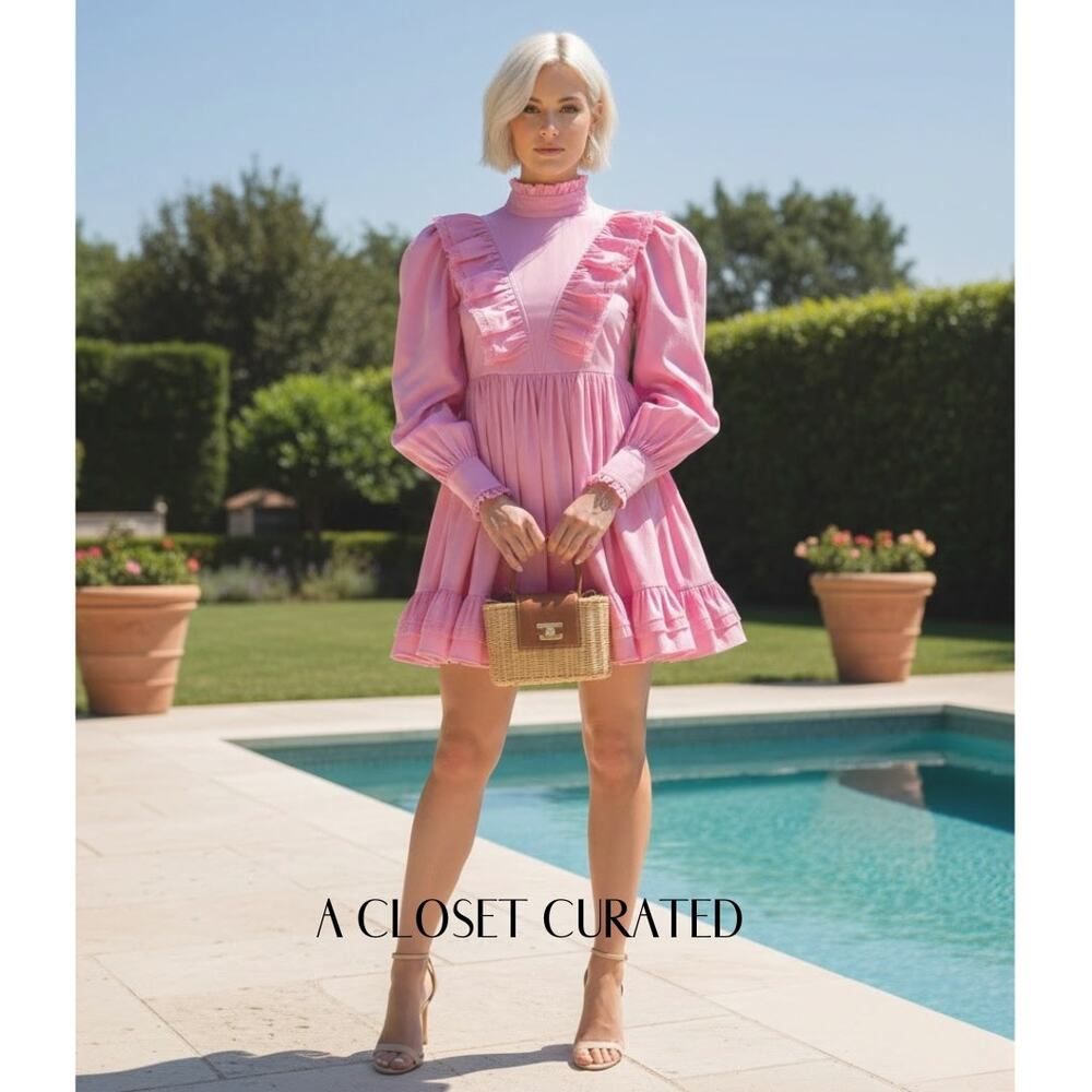 Custommade Louisa Mini Dress XS Pink NWT